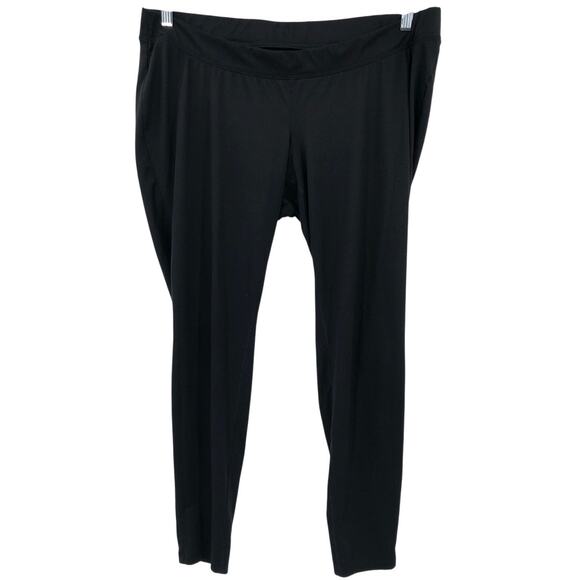 Isabel Black Under The Bump Straight Leg Polyester Blend Maternity Legging Pants - Picture 8 of 8